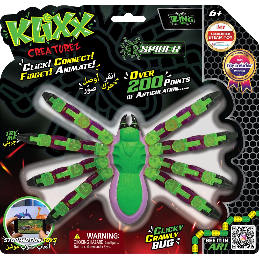 Klixx Creaturez Spider Kids Toy