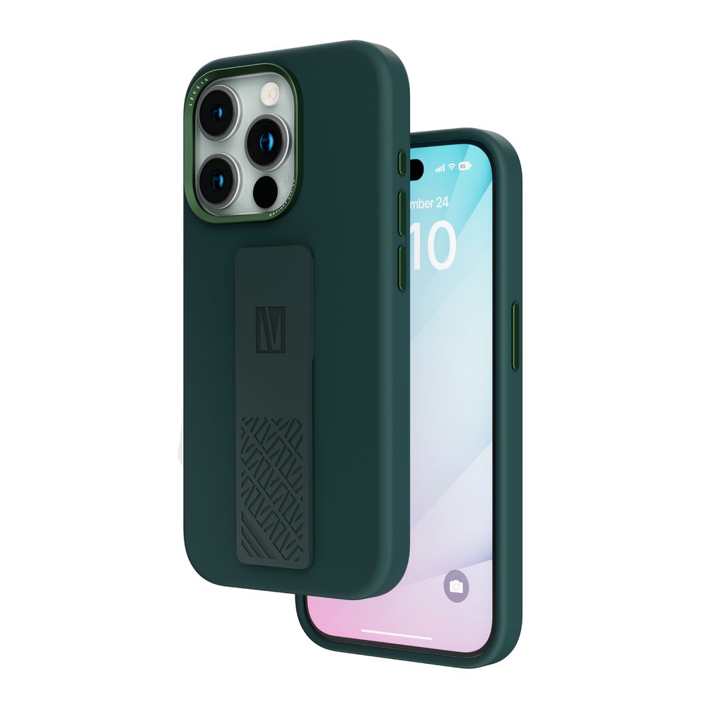 Levelo Morphix Silicone Case With Silicone Grip For iPhone 15 Pro - Green