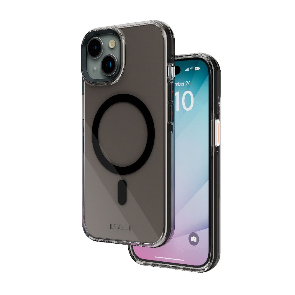 Levelo Allure PC Hard Case For iPhone 15 - Smoke Clear