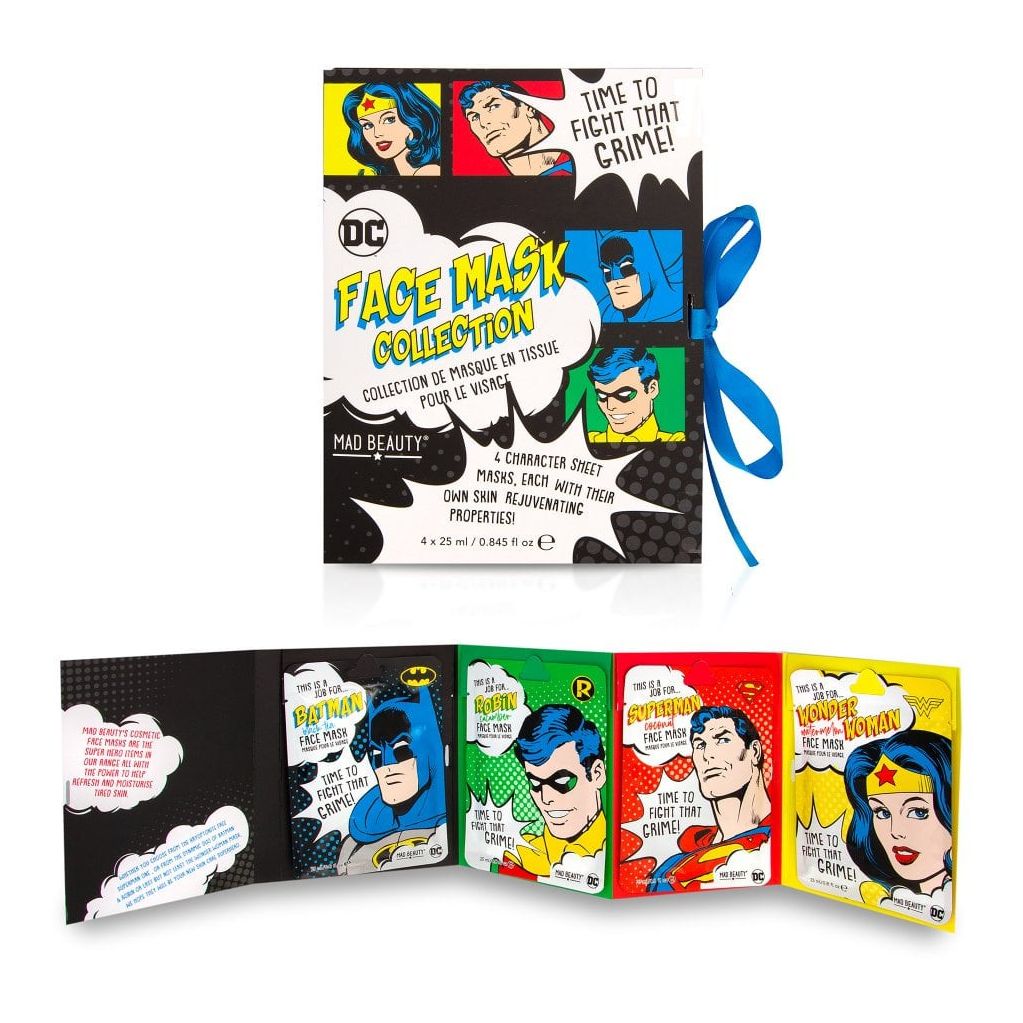 Mad Beauty DC Comics Face Mask Booklet (Includes 4 Masks)