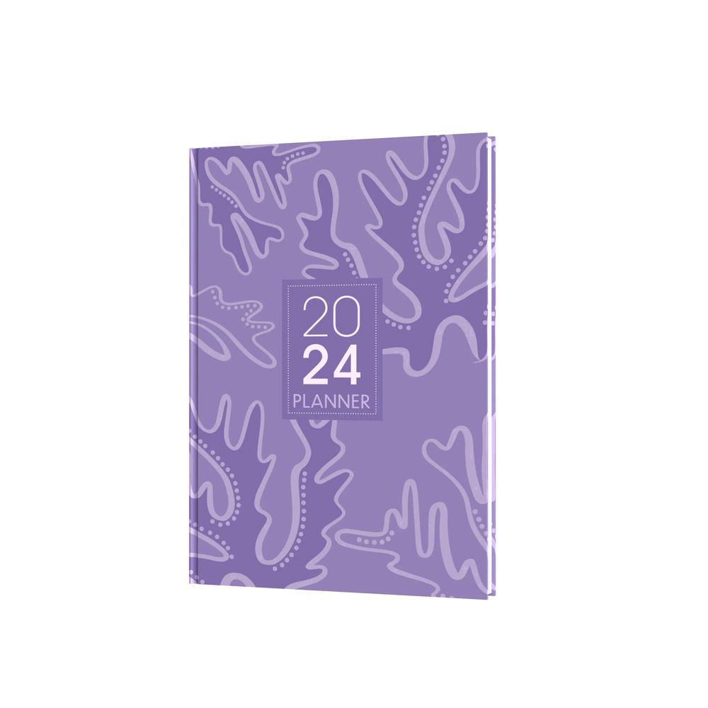 Collins Debden Viridian Calendar Year 2024 A5 Week-To-View Diary - Lilac Coral