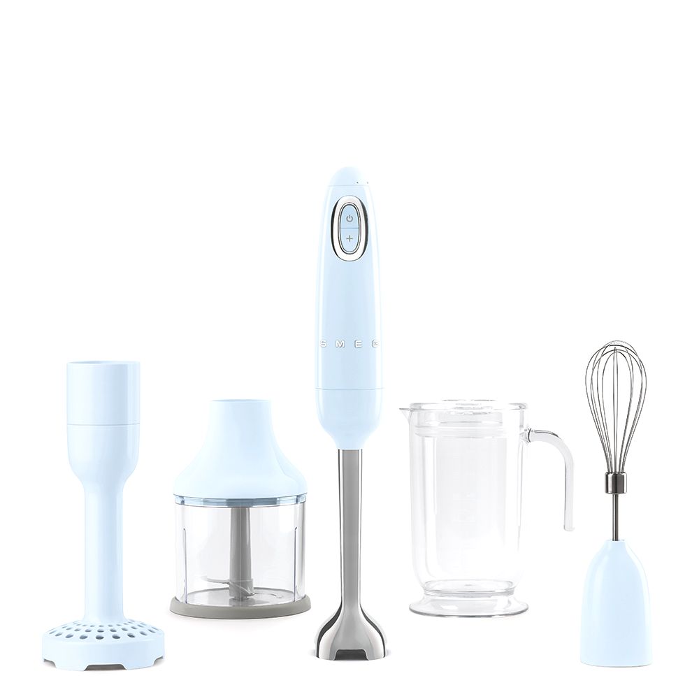 SMEG 50's Retro Style 700W Hand Blender With Accessories - Pastel Blue (Set of 5)