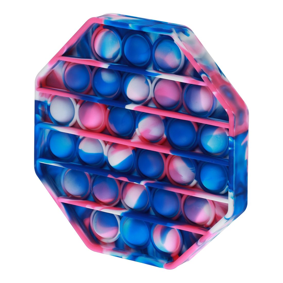 Squizz Toys Pop The Bubble Octagonal Tie Dye Blue/Pink