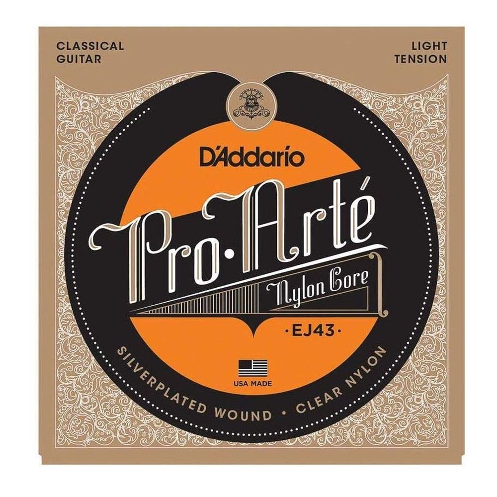 D'Addario Classical Guitar Strings EJ43 Pro-Arte Nylon - Light Tension