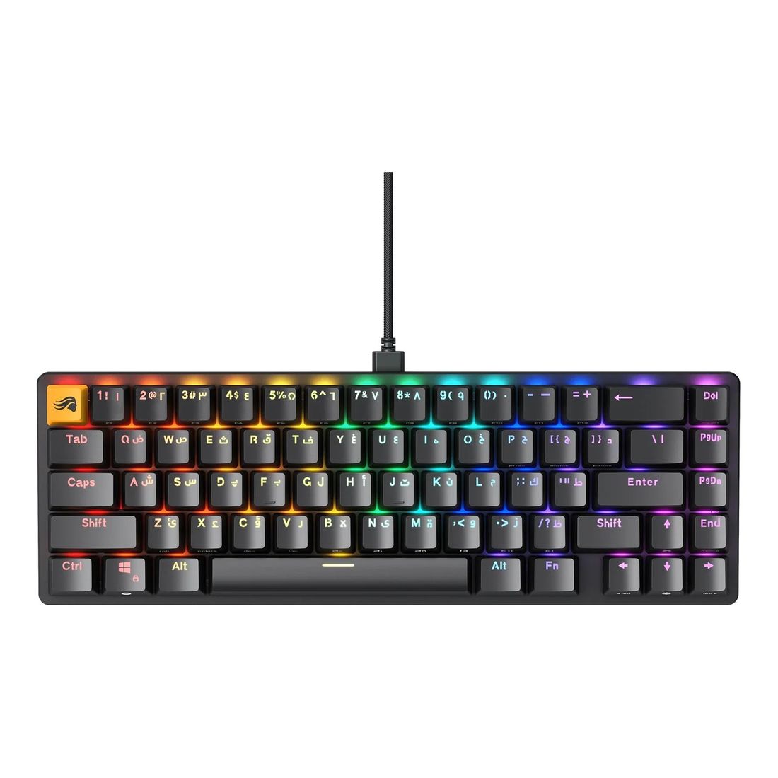 Glorious GMMK 2 65% Gaming Keyboard(Pre-Built ANSI) (Arabic) - Black