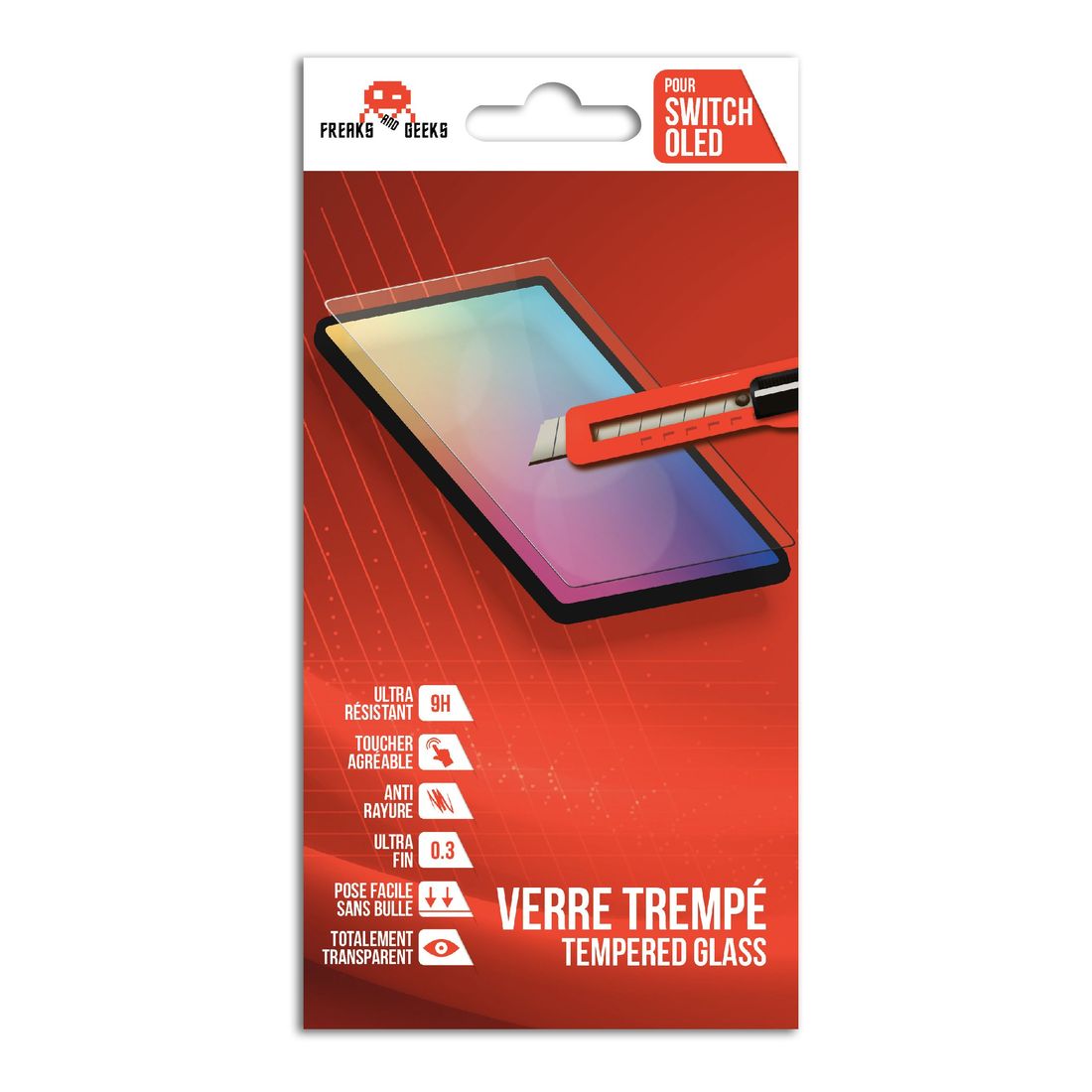 Freaks and Geeks Tempered Glass Screen Protector for Nintendo Switch OLED