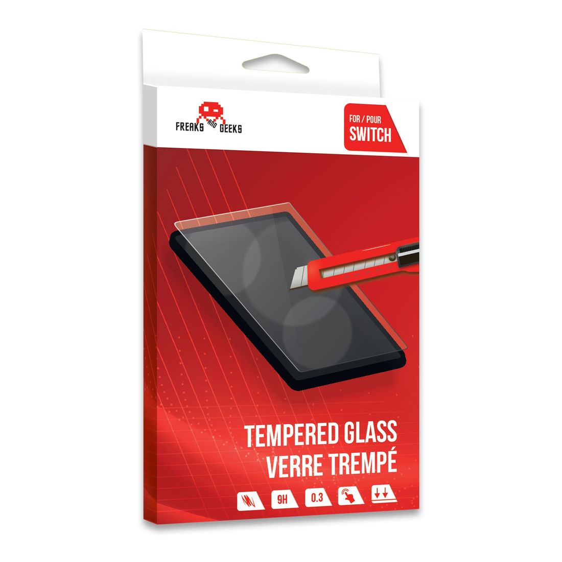 Freaks and Geeks Tempered Glass Screen Protector for Nintendo Switch