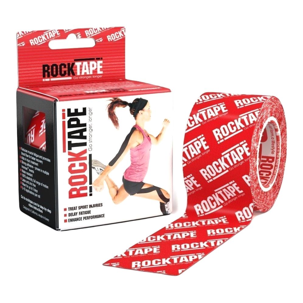Rocktape Standard Kinesiology Tape - Logo Red (5cm x 5m)