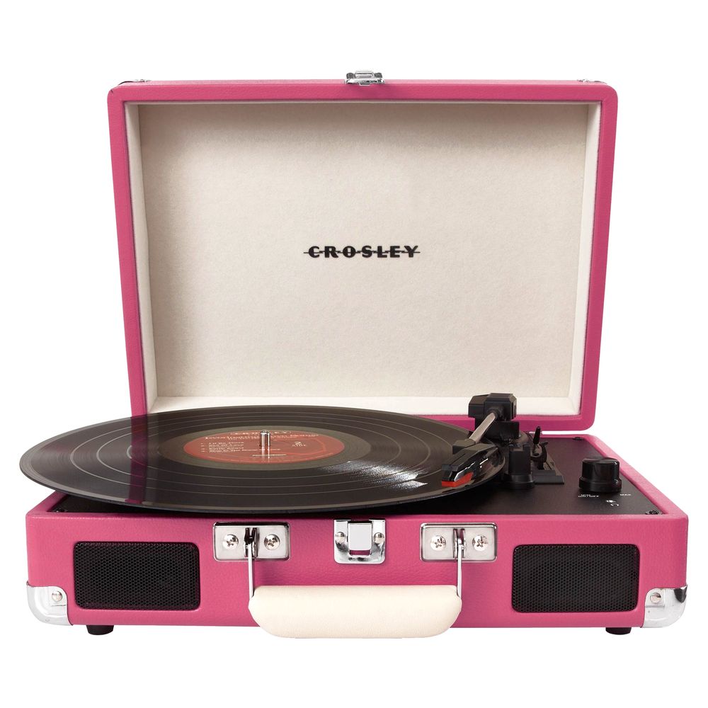 Crosley Cruiser Portable Turntable with Built-in Speakers - Pink