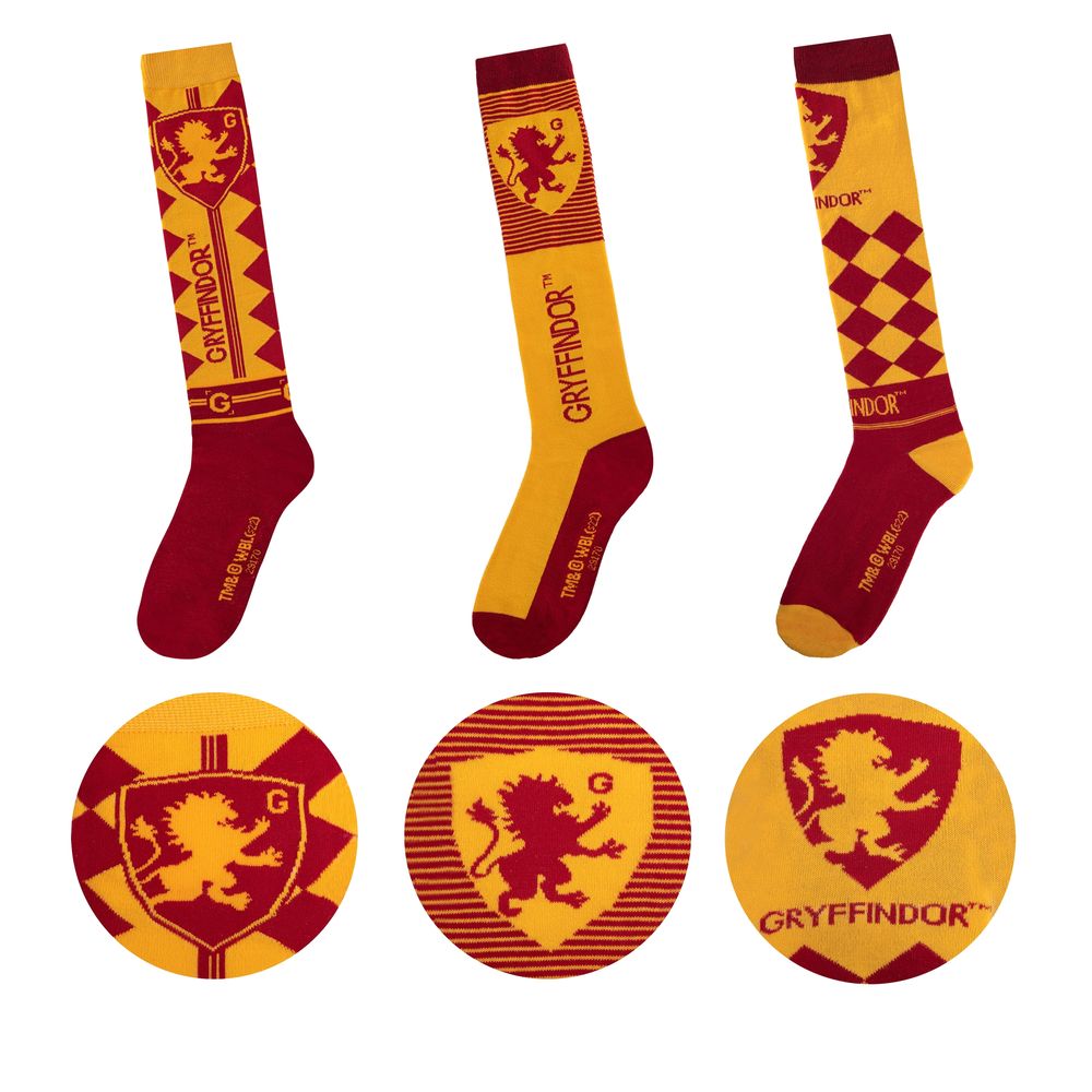 Cinereplicas Harry Potter Knee High Socks (Set of 3) - Gryffindor