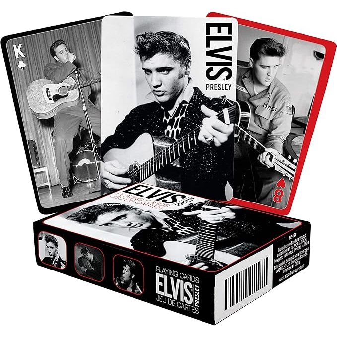 Aquarius Elvis Playing Cards - Black And White