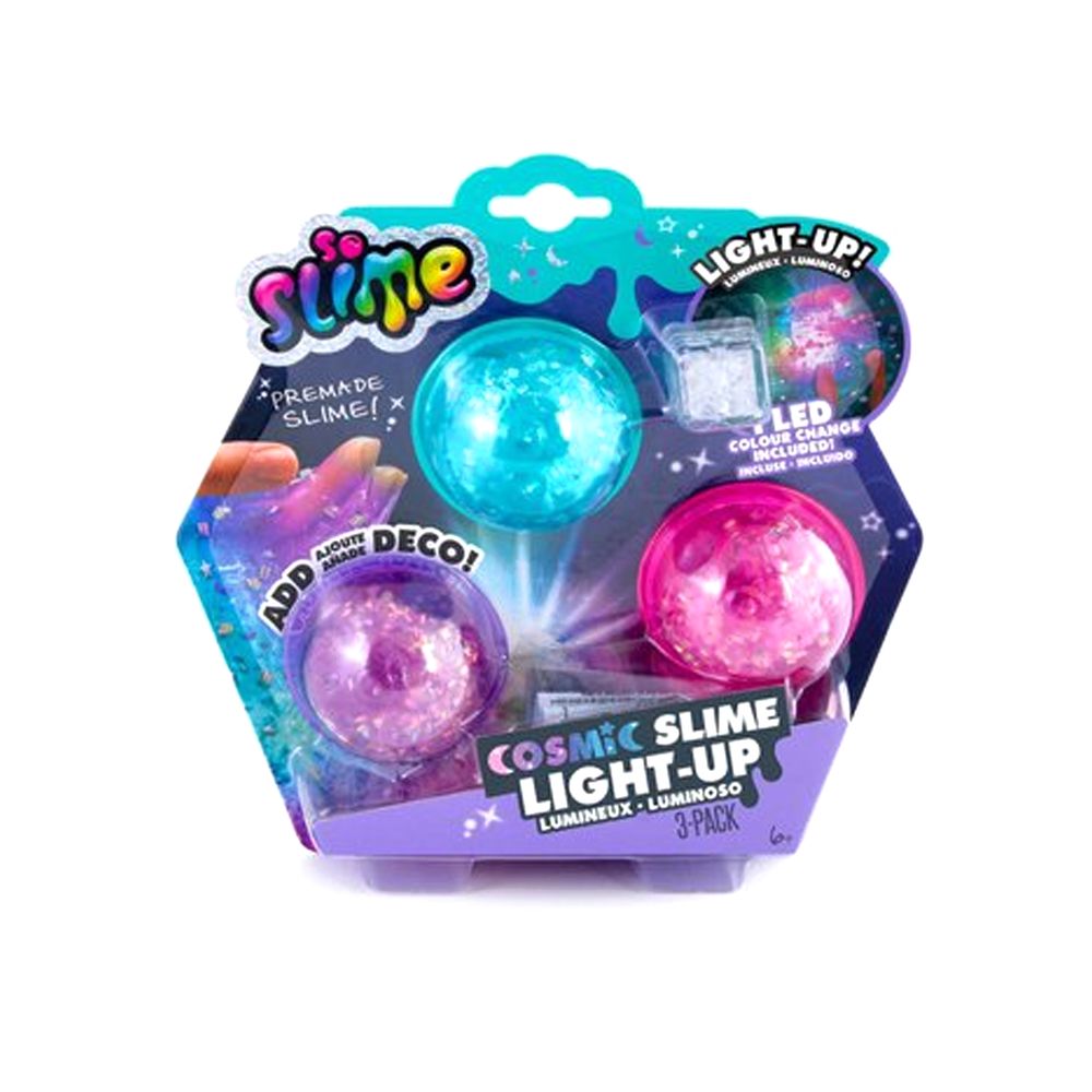 Canal Toys Light Up Crunch Slime - Cosmic (3 Pack)