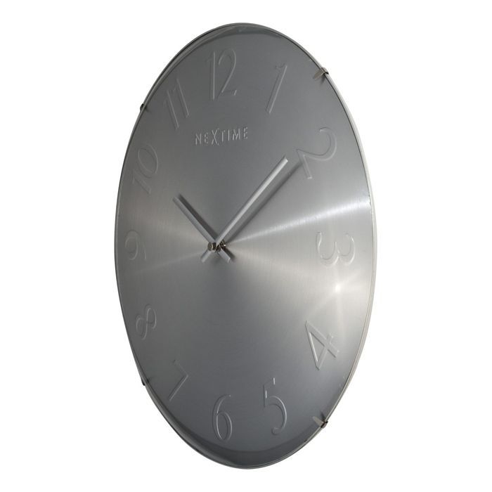 Nextime Elegant Dome Wall Clock Silver