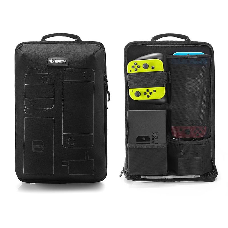 tomtoc Backpack Storage Travel Bag Black for Nintendo Switch