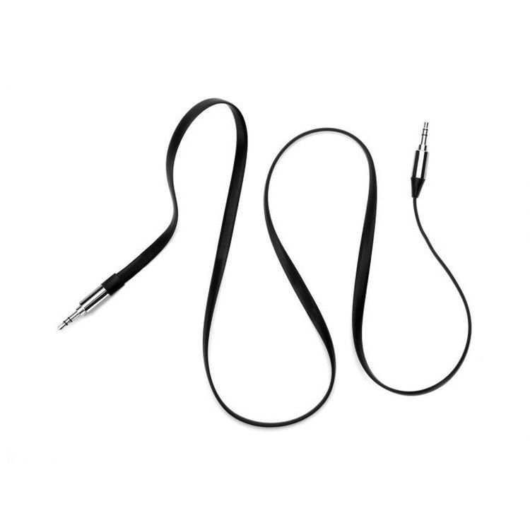 Griffin Flat Black Auxiliary Audio Cable 1m