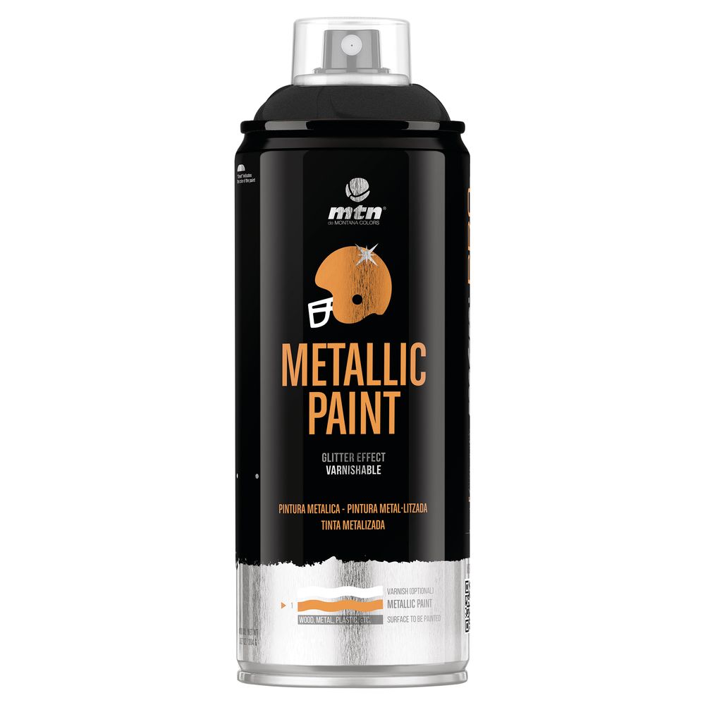 Montana Colors MTN Pro Metallic Spray Paint Black 400ml