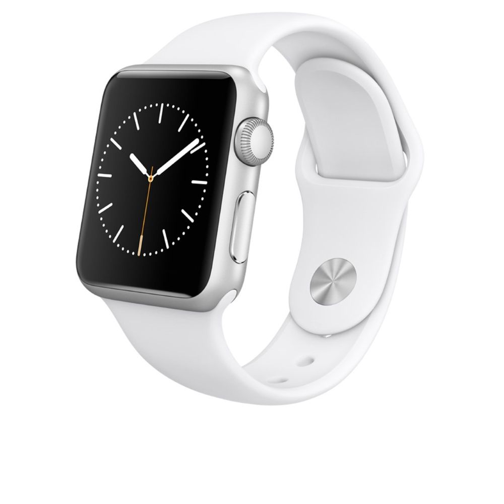 Apple Watch Sport 38mm Silver Aluminum Case White Band