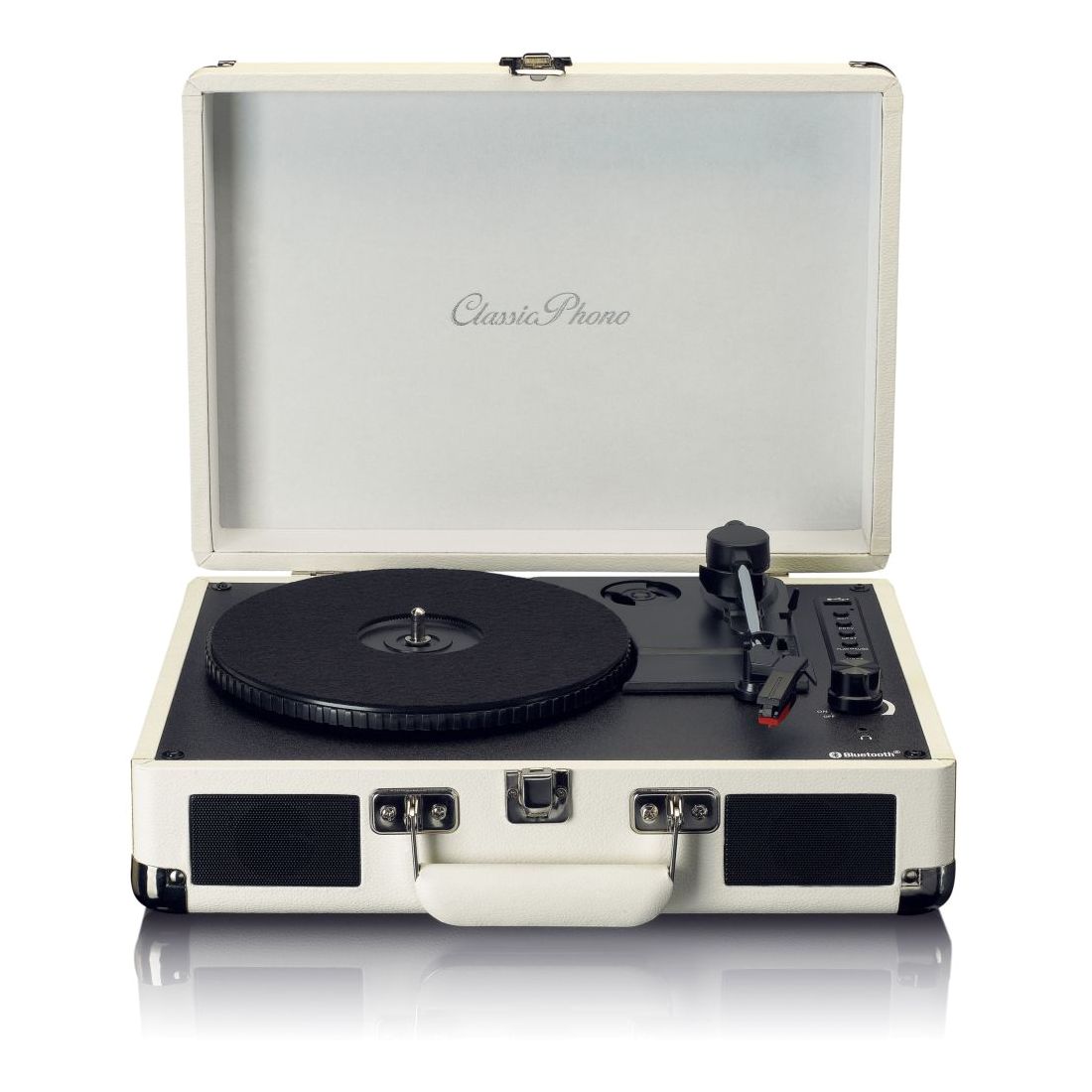 Lenco TT-115CR Turntable With USB Player Bluetooth and Built-In Speakers - Cream