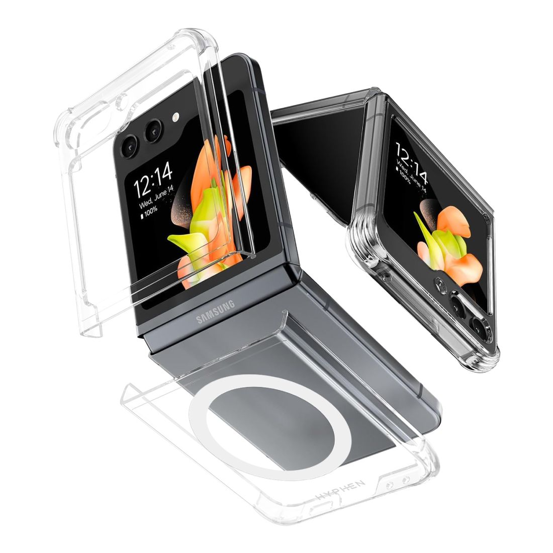 HYPHEN Drop Protection Case for Galaxy Z Flip 5 (Wireless Charging Compatible)