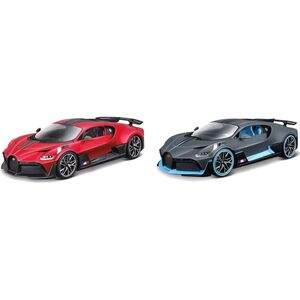 BBurago Bugatto Divo 1.18 Scale Model Car - Matt Grey/Blue or Red/Black (Assortment - Includes 1)