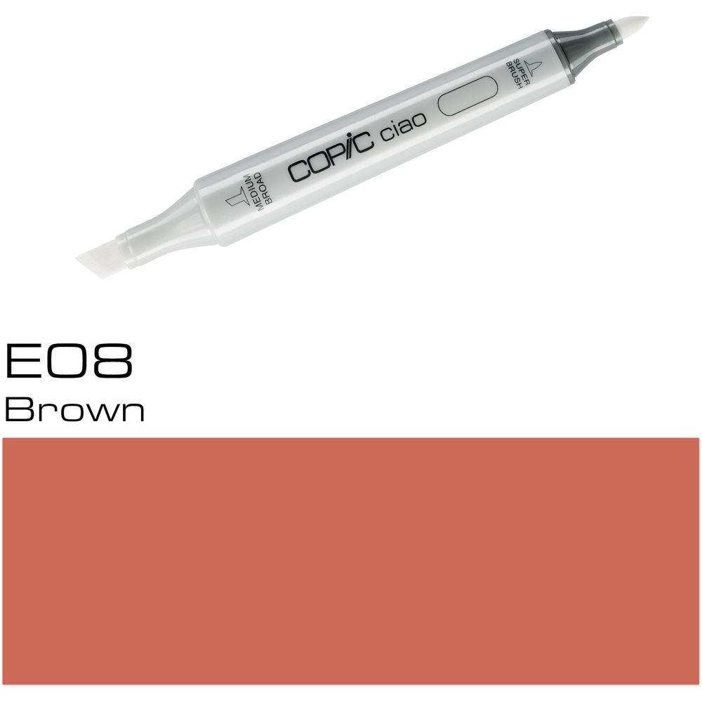 قلم ماركر كوبيك تشاو  E08 - بني