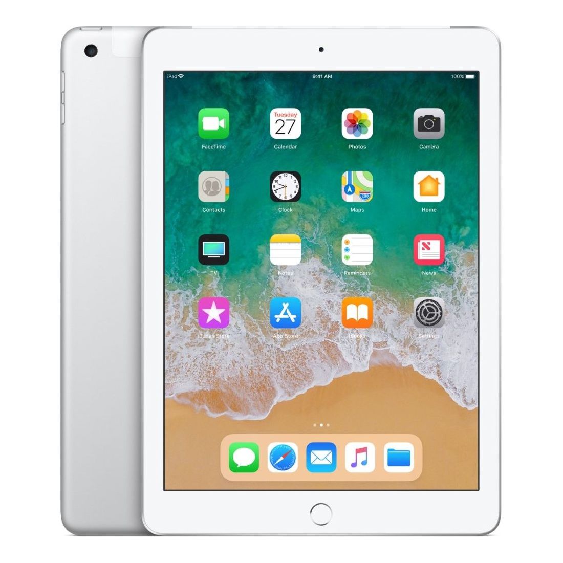 Apple iPad 9.7-Inch 128GB Wi-Fi + Cellular Silver Tablet
