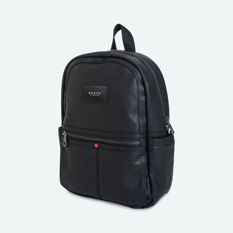State Bags Mini Kane Black Polyester Canvass Backpack