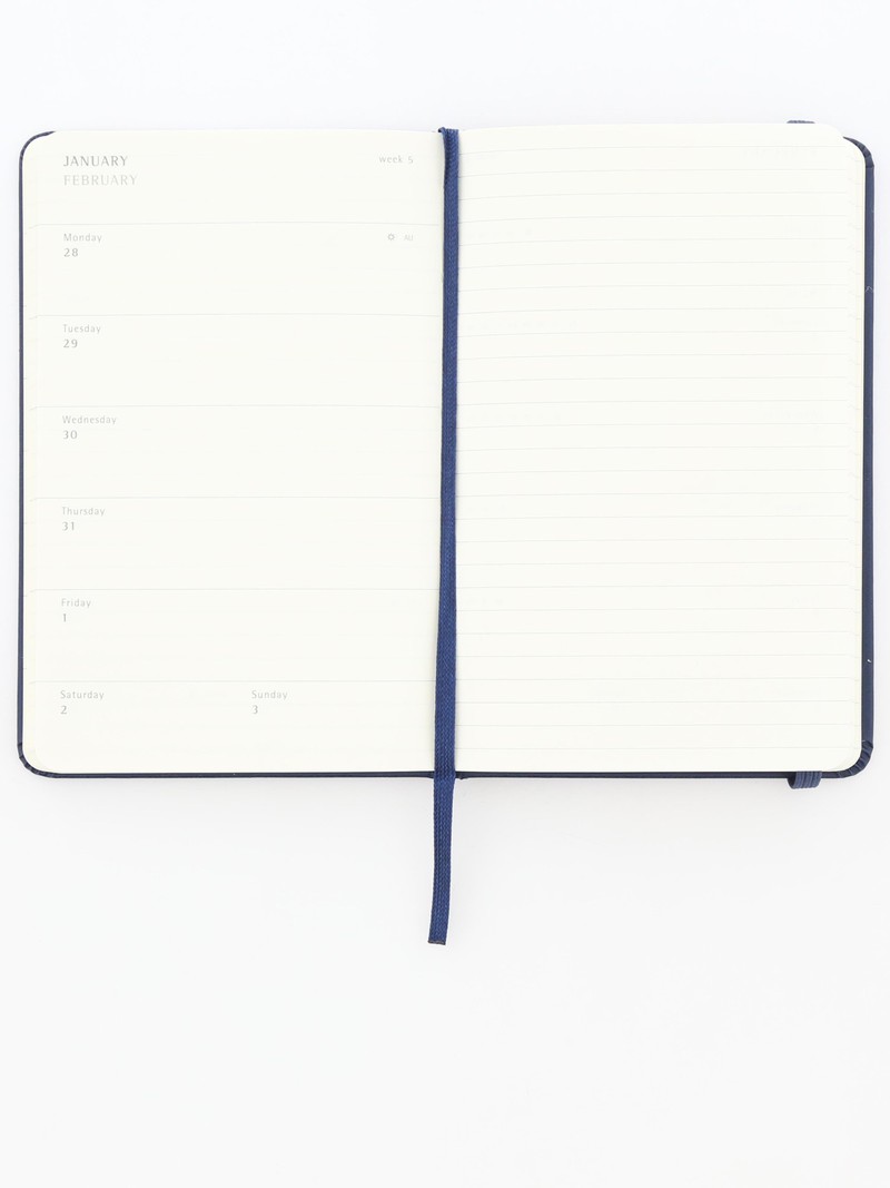 Moleskine 18M Weekly Notebook Pocket Sapphire Blue Hard Cover