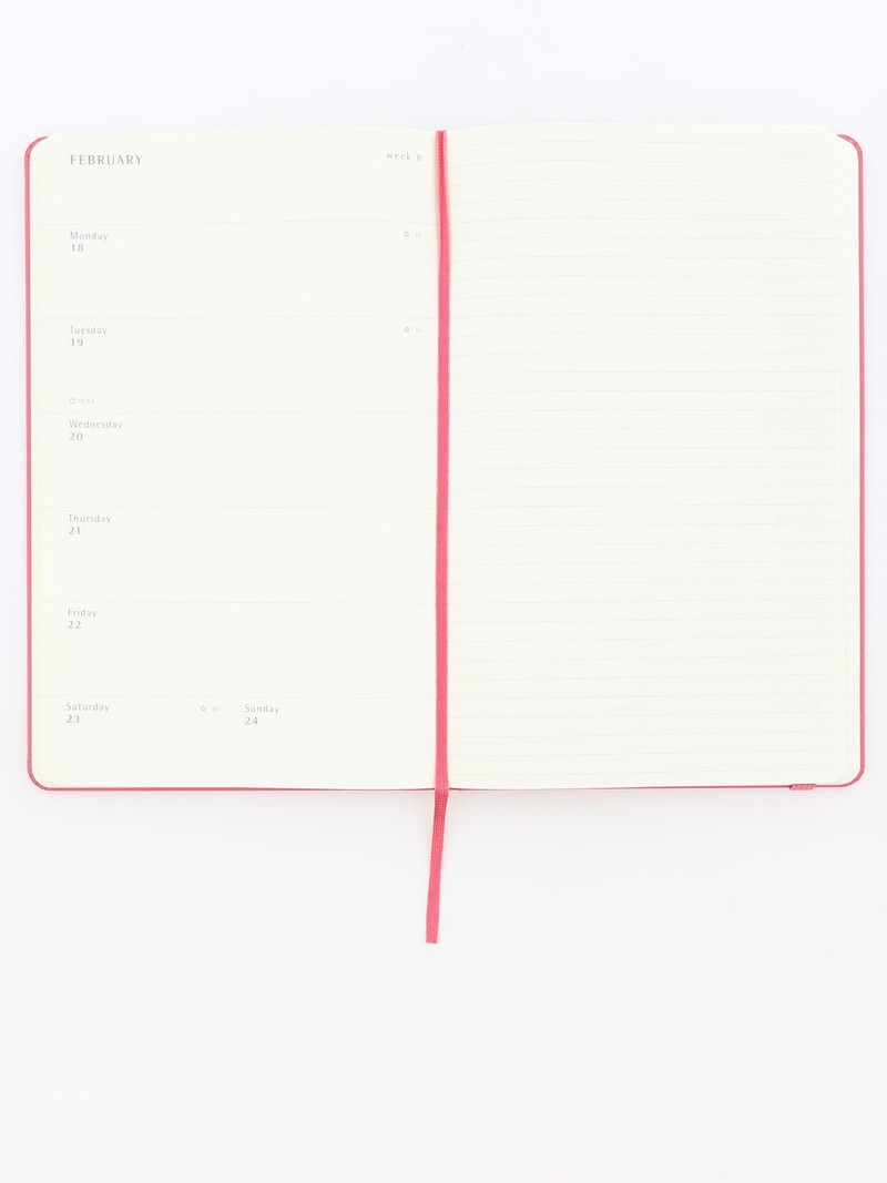 Moleskine 18M Weekly Notebook Large Daisy Pink Hard Cover