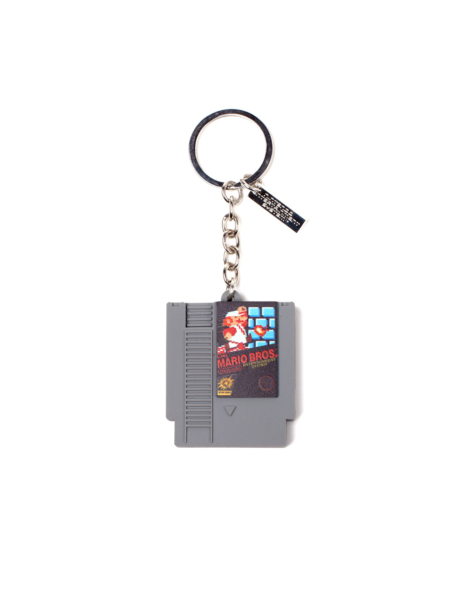 Difuzed Nintendo Cartridge 3D Rubber Grey Keychain