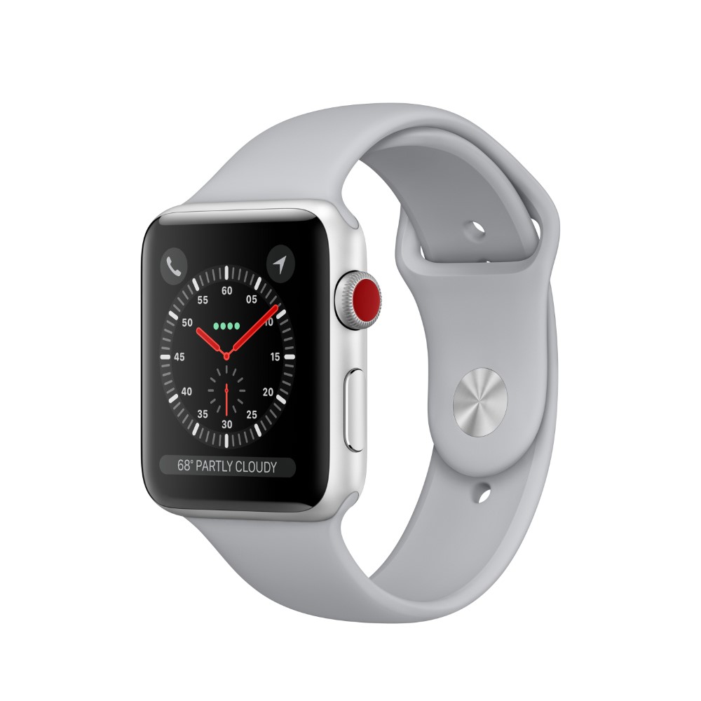 Apple Watch Series 3 GPS + Cellular 42mm Silver Aluminium Case with Fog Sport Band