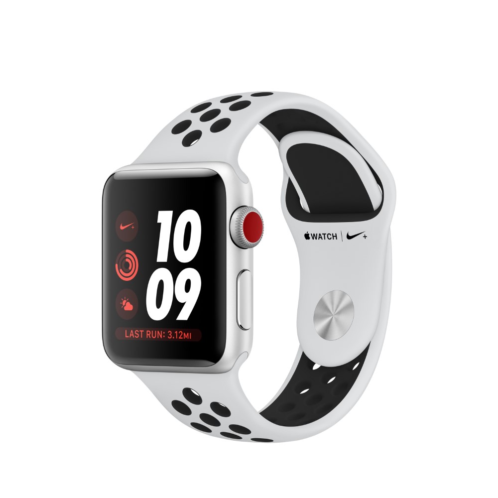 Apple Watch Nike+ GPS + Cellular 38mm Silver Aluminium Case with Pure Platinum/Black Nike Sport Band