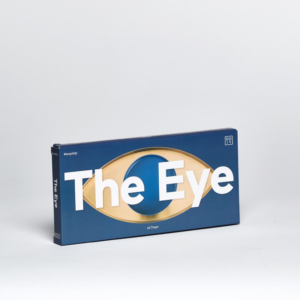 DOIY The Eye Storage Tray Gold & Blue