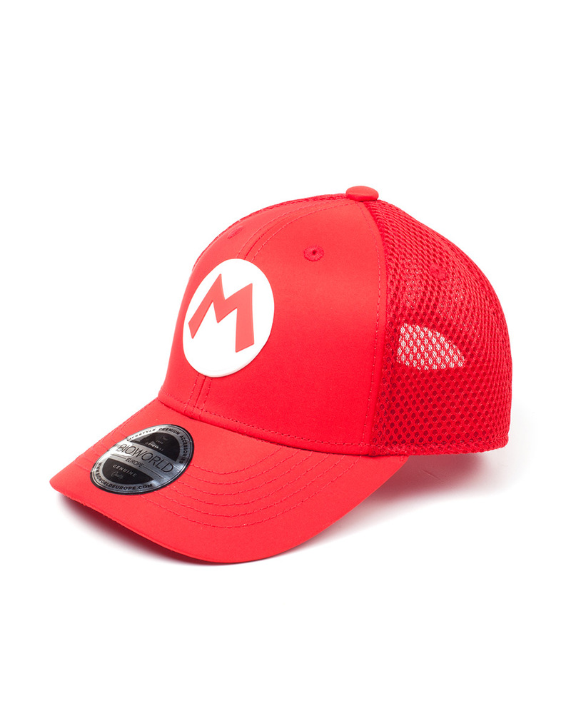 Difuzed Nintendo Mario Curved Bill Red Trucker Kids Cap