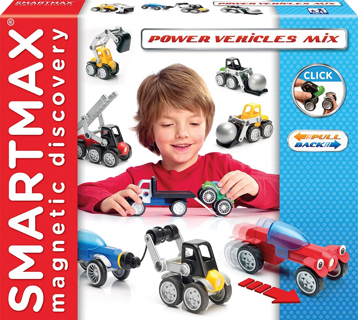 Smartmax Play Power Vehicles Mix Magnetic Building Set (26 Pcs)