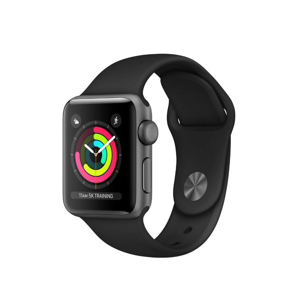 Apple Watch Series 3 GPS 38mm Space Grey Aluminium Case with Black Sport Band