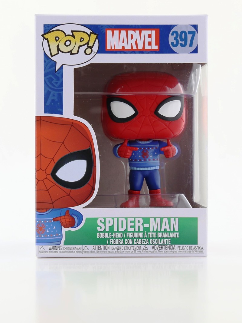 Funko Pop Marvel Holiday Spider-Man with Ugly Sweater Vinyl Figure