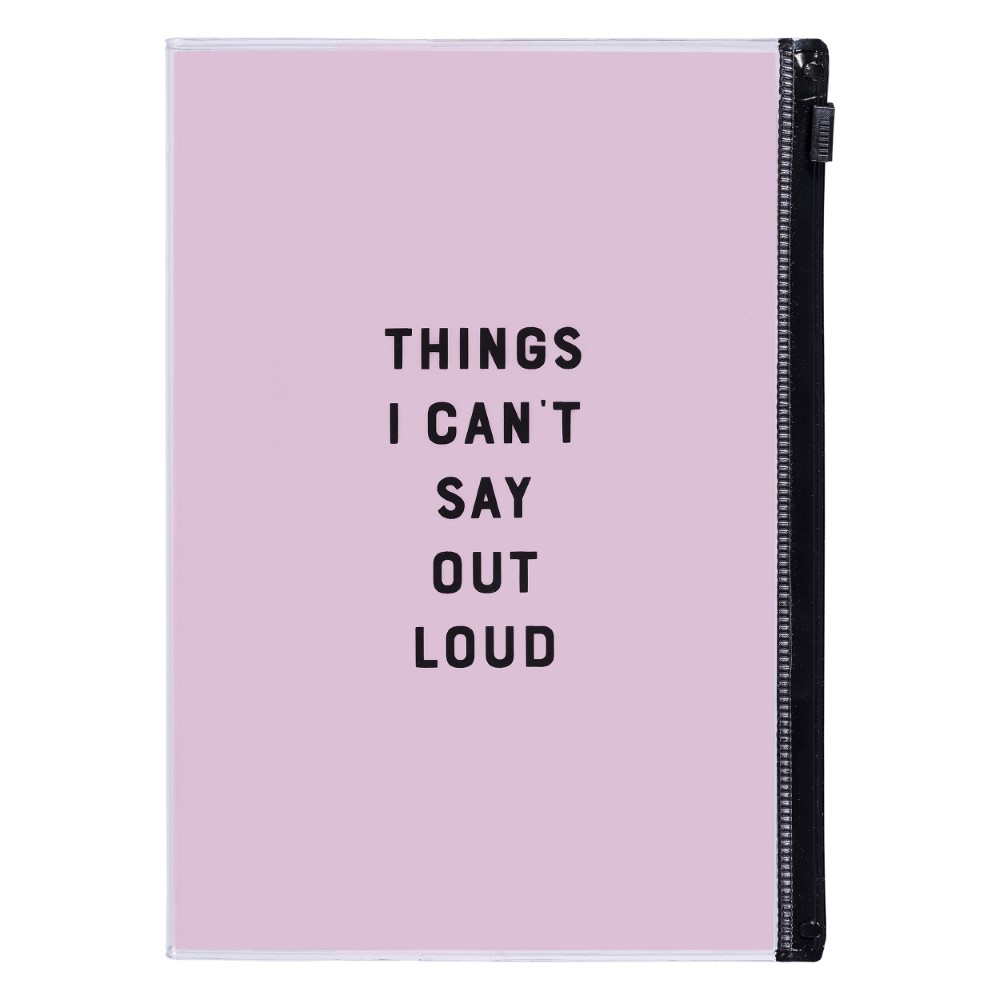 Yes Studio Things I Can't Say Zip Pouch Notebook