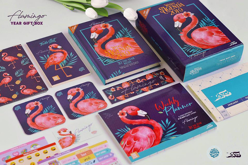 Mofkera Flamingo Agenda Gift Box 2019