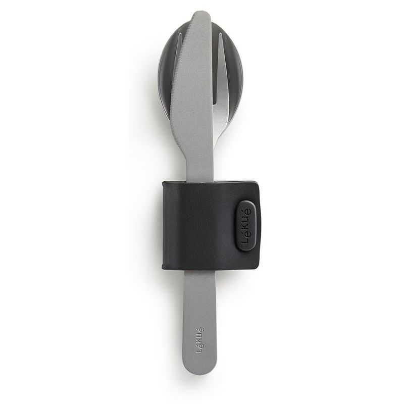 Lekue Basics To Go Cutlery Silver 4X1 4X16cm