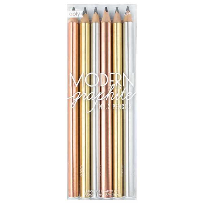 أقلام Modern Graphite من Ooly (مجموعة من 6 قطع)