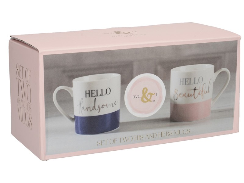 Ava & I Can Mugs His & Hers (Set of 2) 450ml