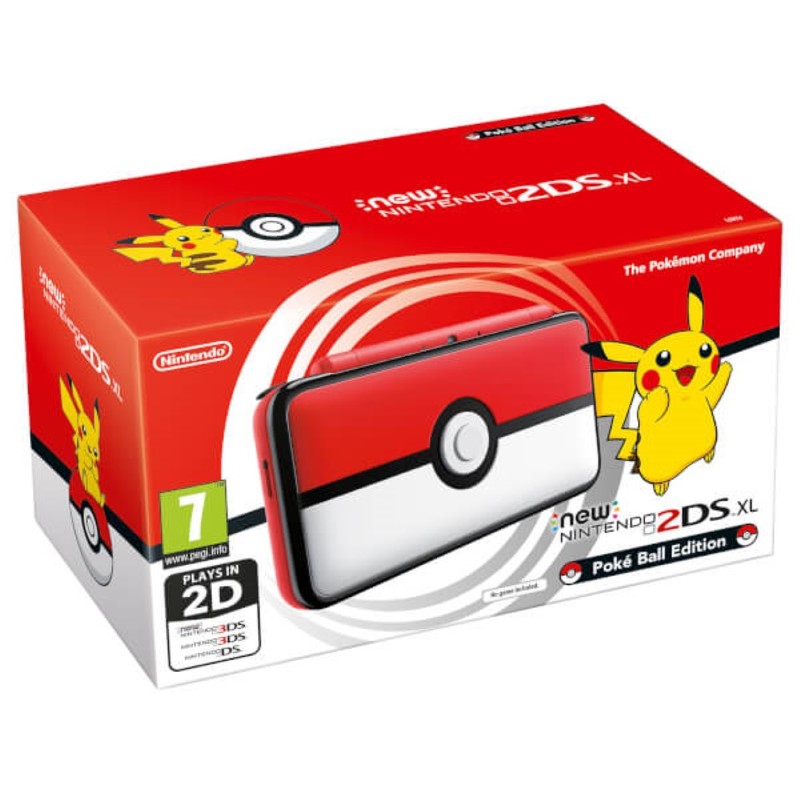 Nintendo 2DS XL Pokeball Edition + 3 Games