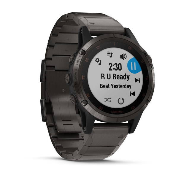 Garmin fenix 5 Plus 47mm Carbon Grey DLC Titanium with DLC Titanium Band Smartwatch