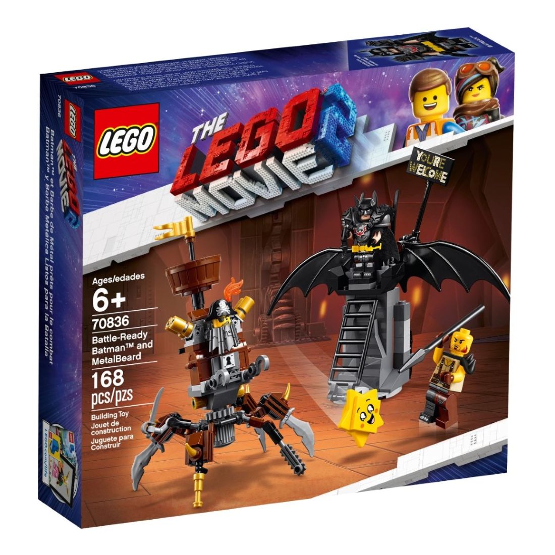LEGO Movie 2 Battle-Ready Batman & Metalbeard 70836