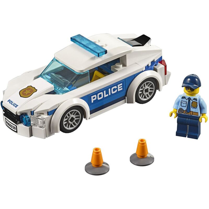 لعبة مجموعة بناء وتركيب مكعبات على شكل سيارة دورية شرطة سيتي من ليغو 60239