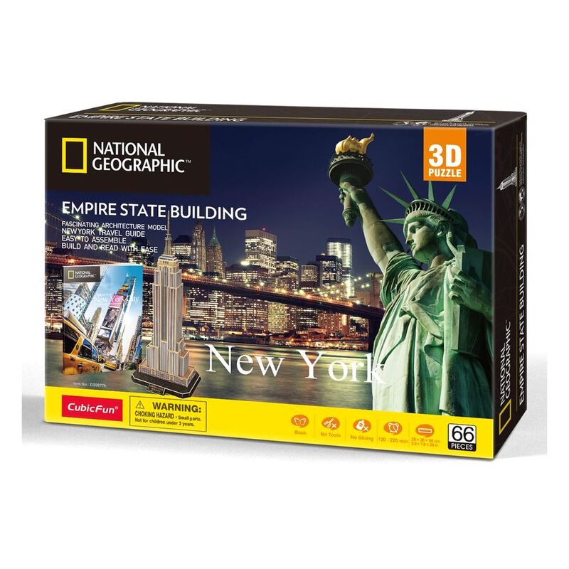 Cubic Fun National Geographic Empire State Building New York 3D Puzzle (66 Pieces)