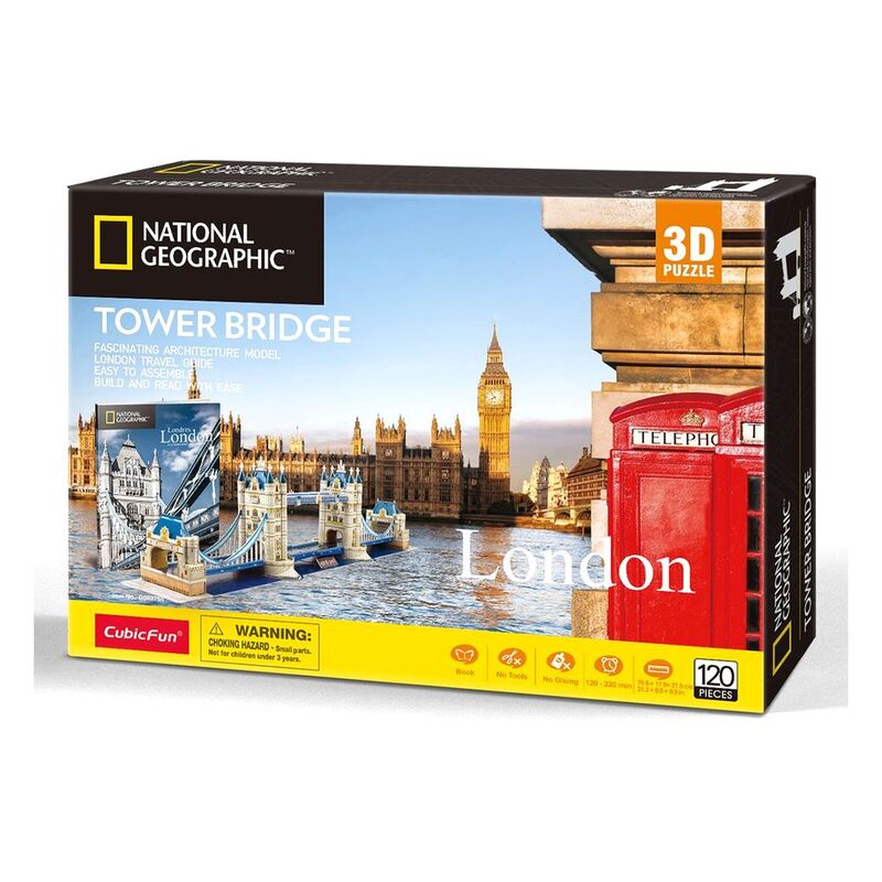 Cubic Fun National Geographic Tower Bridge London 3D Puzzle (120 Pieces)