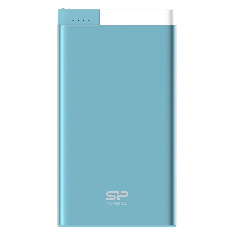 Silicon Power S55 5000mAh Power Bank Blue With Lightning/Micro-USB Connector