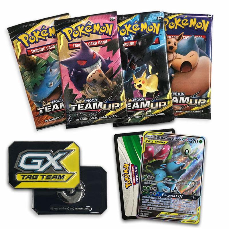 Pokemon TCG Trading Cards Tag Team Tin Celebi & Venusaur GX